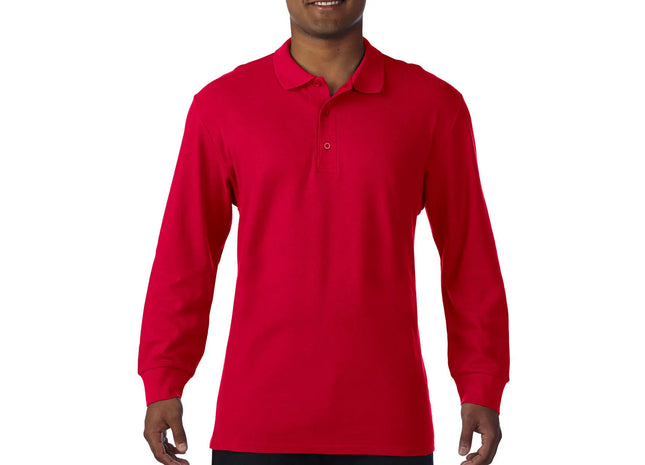 Premium Cotton Adult Double Piqué Polo LS TK Gruppe® Grosshandel 