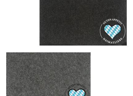 Premium Filz Tischset - Heimatliebe Design | 2er Set | ca. 45x30cm | Robust & Stilvoll TK Gruppe® Grosshandel 