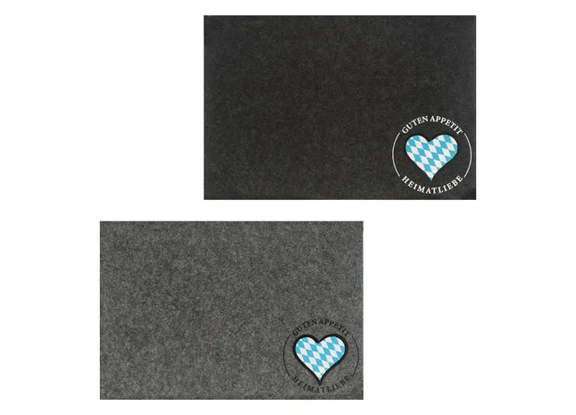 Premium Filz Tischset - Heimatliebe Design | 2er Set | ca. 45x30cm | Robust & Stilvoll TK Gruppe® Grosshandel 
