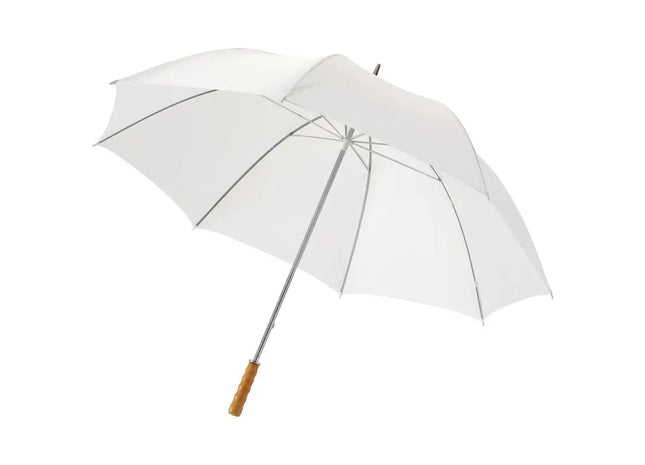 Premium Golfschirm: Karl 30 mit Holzgriff - Robust & Elegant - Weiß TK Gruppe® Grosshandel 