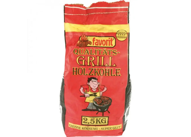 Premium Grillkohle, 2,5 kg, Grobkörnig, Hervorragende Glutqualität TK Gruppe® Grosshandel 