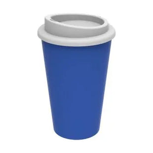 Premium Kaffeebecher, 350ml, Standard-Blau mit Weiß TK Gruppe® Grosshandel 