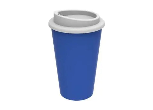 Premium Kaffeebecher, 350ml, Standard-Blau mit Weiß TK Gruppe® Grosshandel 