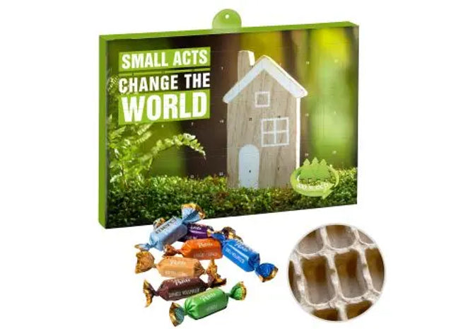 Premium-Präsent-Adventskalender Eco mit merci Petits inkl. Personalisierung TK Gruppe® Grosshandel 