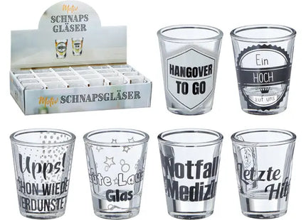 Premium Schnapsgläser Set: Monochrom, 6er-Pack, 4cl - Ideal für den stilvollen Genuss! TK Gruppe® Grosshandel 