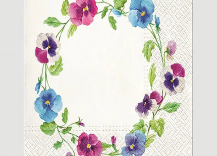 Premium Servietten 'Blumenkranz', 20 Stück, 33x33cm, Ideal für Elegante Anlässe TK Gruppe® Grosshandel 