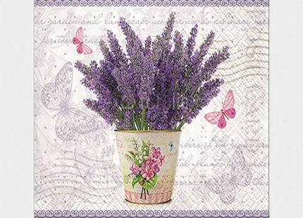 Premium Servietten 'Lavendel', 20 Stück, 33x33cm, Perfekt für Elegante Anlässe TK Gruppe® Grosshandel 