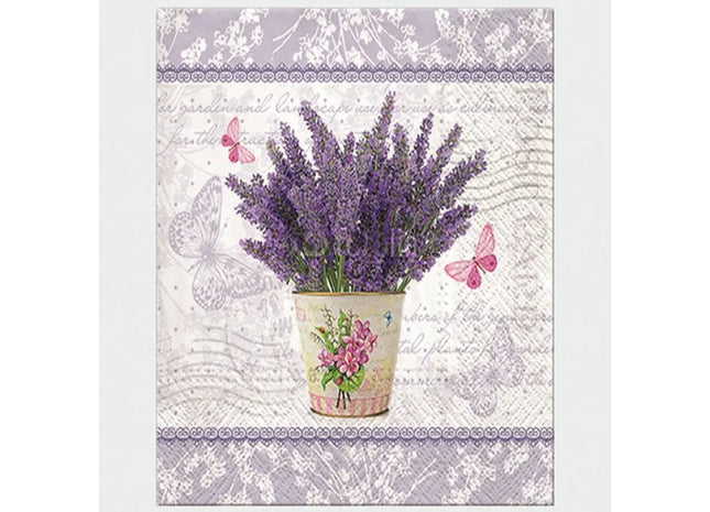 Premium Servietten 'Lavendel', 20 Stück, 33x33cm, Perfekt für Elegante Anlässe TK Gruppe® Grosshandel 