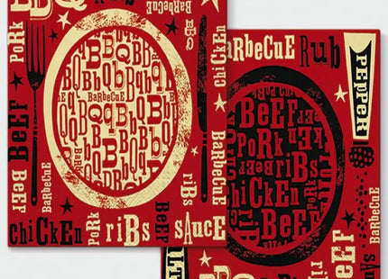 Premium Servietten für Grillpartys, 20 Stück, 3-lagig, Motiv BBQ TK Gruppe® Grosshandel 