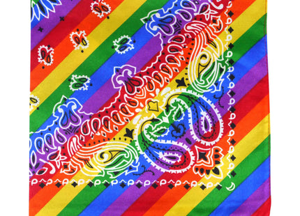 Pride Bandana für Erwachsene mit Muster – 55 x 53 cm, bunte LGBTQ+ Kopfbedeckung TK Gruppe® Grosshandel 