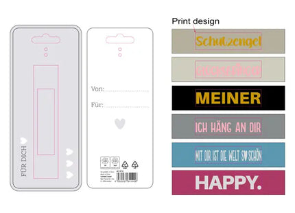 Printed Keychain, Approx. 3x16cm – Stylish and Practical Accessory TK Gruppe® Grosshandel 