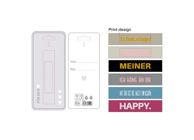 Printed Keychain, Approx. 3x16cm – Stylish and Practical Accessory TK Gruppe® Grosshandel 