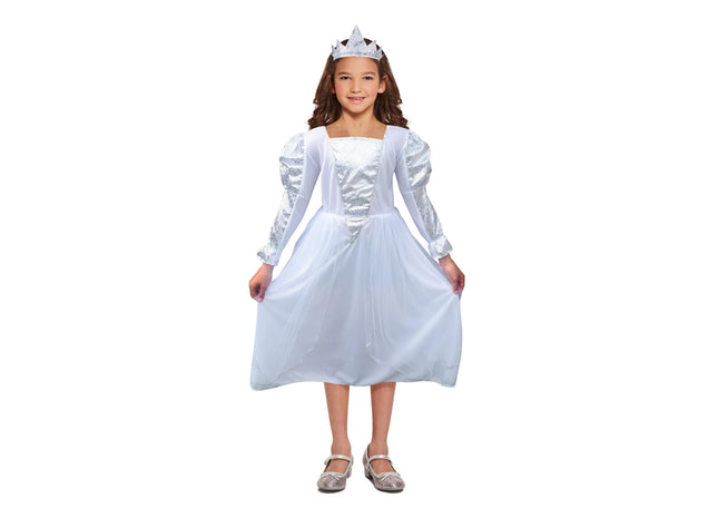 Prinzessin Kinderkostüm Weiß, Medium Für 7-9 Jahre TK Gruppe® Grosshandel 