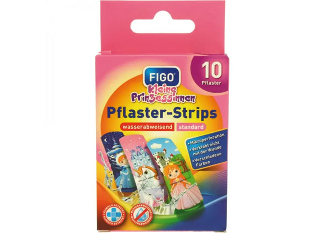 Prinzessin Motiv Wundpflaster für Kinder, 10 Klebestreifen TK Gruppe® Grosshandel 