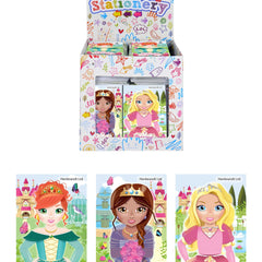 Prinzessin Notizbuch Mini, 9,3x5,5 cm, 3er Pack, Farblich sortiert, Kinder Schreibwaren TK Gruppe® Grosshandel 