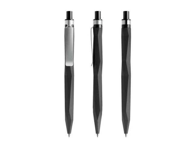 Prodir QS20 PMS Druck-Kugelschreiber mit Metallclip in Schwarz - Elegantes Schreibaccessoire TK Gruppe® Grosshandel 