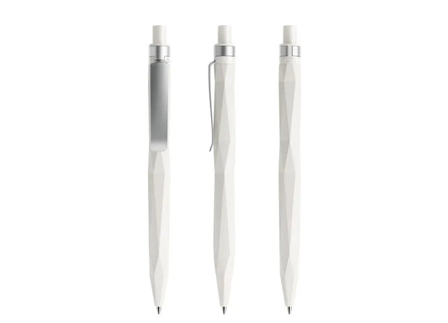 Prodir QS20 PMS Druck-Kugelschreiber mit Metallclip in Weiß - Stilvoller Bürostift TK Gruppe® Grosshandel 