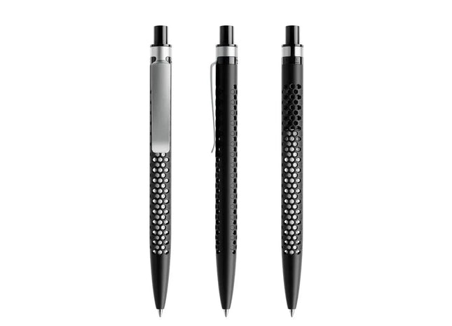 Prodir QS40 PMS Druck-Kugelschreiber mit Metallclip in Schwarz - Professionelles Schreibwerkzeug TK Gruppe® Grosshandel 