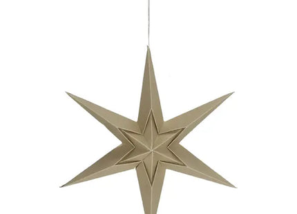 Produkt Titel: Kleiner Taupe Deluxe Papierstern, Hängedeko, 20cm, Stilvolles Accessoire TK Gruppe® Grosshandel 