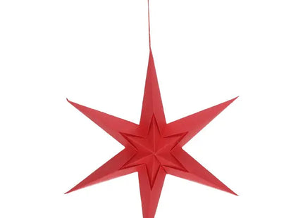 Produkt Titel: Mittelgroßer Deluxe Papierstern zum Aufhängen, Rot, 30cm Durchmesser, Festliche Deko TK Gruppe® Grosshandel 
