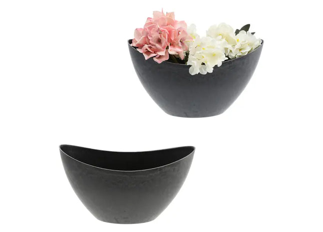 ProduktGroße Ovale Dekoschale in Naturgrau, ca. 29x12x18 cm TK Gruppe® Grosshandel 