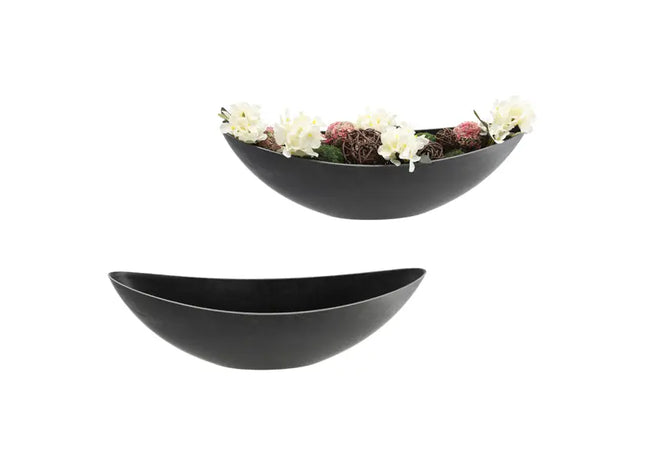 ProduktGroße Ovale Dekoschale in Naturgrau, ca. 55x14x18 cm TK Gruppe® Grosshandel 