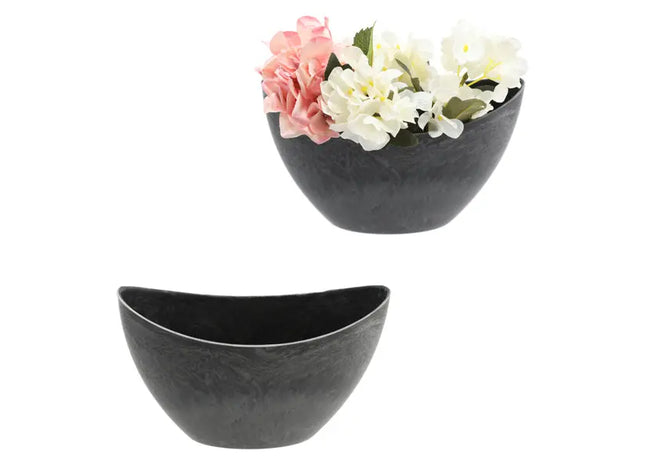 ProduktKleine Ovale Dekoschale in Naturgrau, ca. 24x10x14 cm TK Gruppe® Grosshandel 