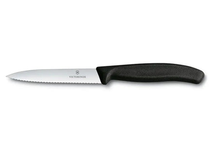 Profi Gemüsemesser 10 cm mit Wellenschliff – Elegantes Schwarz TK Gruppe® Grosshandel 