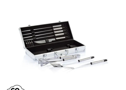 Profi Grillset in Silber und Schwarz - Hochwertiges Zubehör für Grillmeister TK Gruppe® Grosshandel 