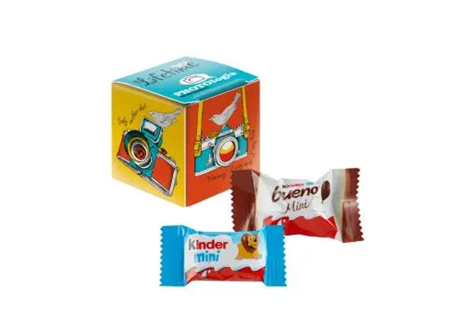 Promo-Würfel mit Kinder Mix – Süße Vielfalt individuell bedruckt TK Gruppe® Grosshandel 
