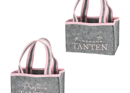 Prosecco Flaschenträger aus Filz - 2er Set stilvolle Weinhalter für Transport und Geschenk TK Gruppe® Grosshandel 
