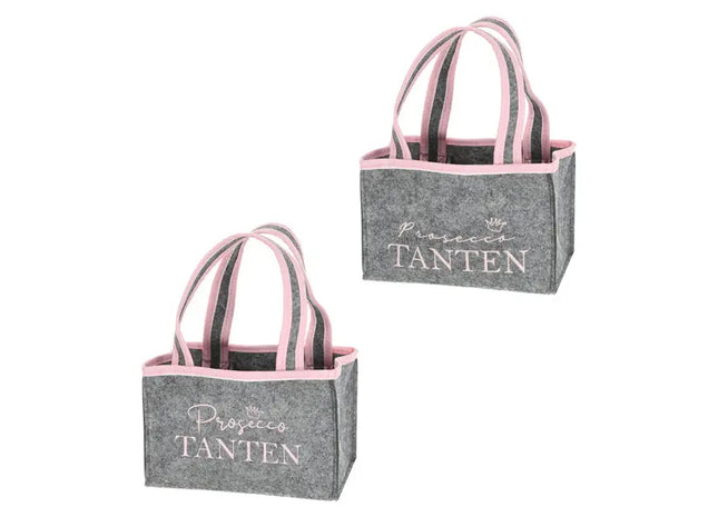 Prosecco Flaschenträger aus Filz - 2er Set stilvolle Weinhalter für Transport und Geschenk TK Gruppe® Grosshandel 