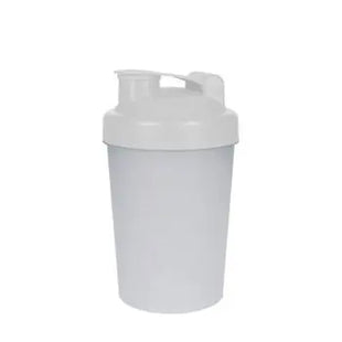 Protein Shaker 0,40 Liter - Transluzent Weiß, Idealer Fitnessbegleiter TK Gruppe® Grosshandel 