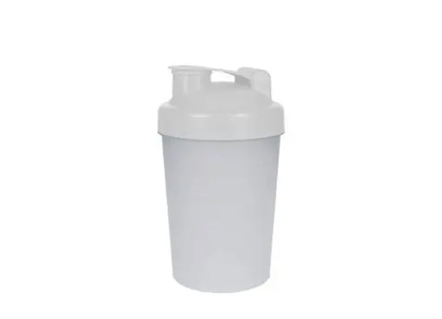 Protein Shaker 0,40 Liter - Transluzent Weiß, Idealer Fitnessbegleiter TK Gruppe® Grosshandel 