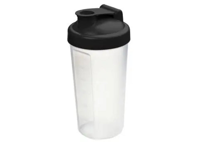 Protein Shaker 0,60 l - Ideal für Unterwegs, Schwarz & Transparent TK Gruppe® Grosshandel 