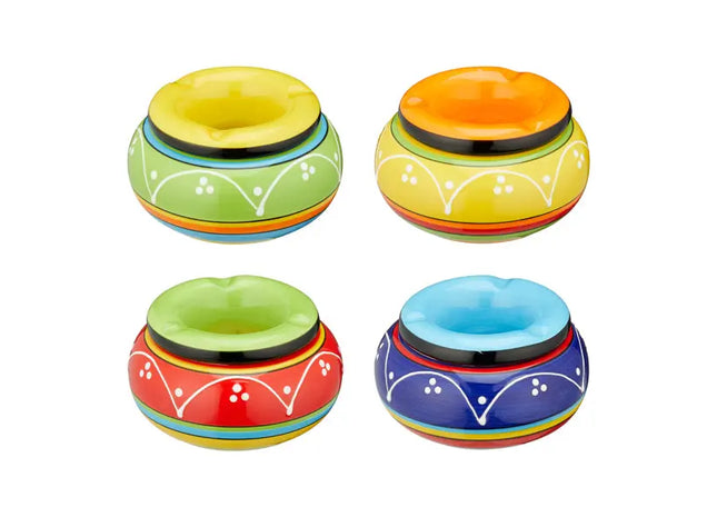 Provence Sturmaschenbecher, klein, 4er-Set, ca. 11cm - Windfester Aschenbecher für draußen TK Gruppe® Grosshandel 