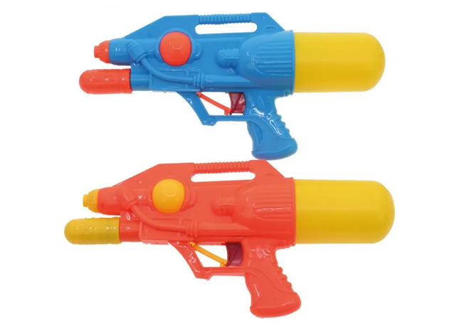 Pump-Wasserpistole 32.5cm, 2 Farben sortiert, mit großem Tank - Spaß für draußen TK Gruppe® Grosshandel 