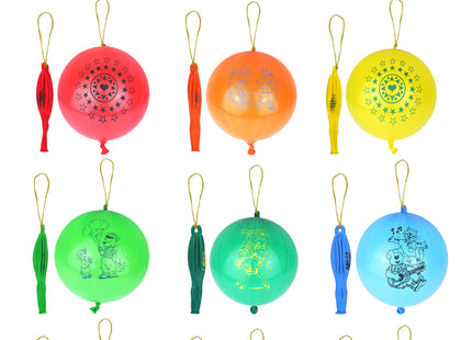 Punchballons mit Druck, 5 Designs, 9 verschiedene Farben, Partyzubehör TK Gruppe® Grosshandel 