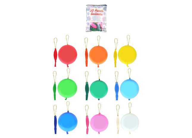 Punchballoons 9Er-Pack - Bunte Farbauswahl TK Gruppe® Grosshandel 