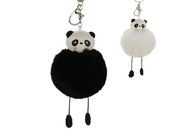 Puschel-Panda "Bobo", 10 cm, mit Schlüsselanhänger TK Gruppe® Grosshandel 