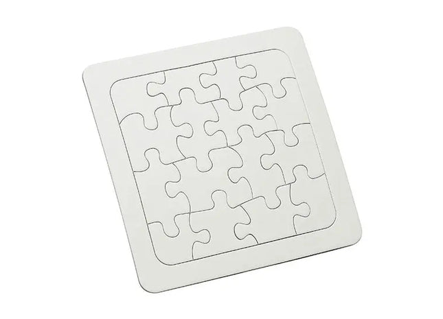 Puzzle Quadrat (16-teilig) - Weiß: Spaß für die ganze Familie TK Gruppe® Grosshandel 