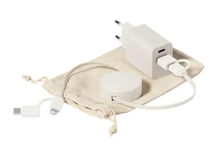 Pylot USB Ladegeräteset - Natur Nachhaltiges, Schnellladendes Set für Alle Geräte TK Gruppe® Grosshandel 