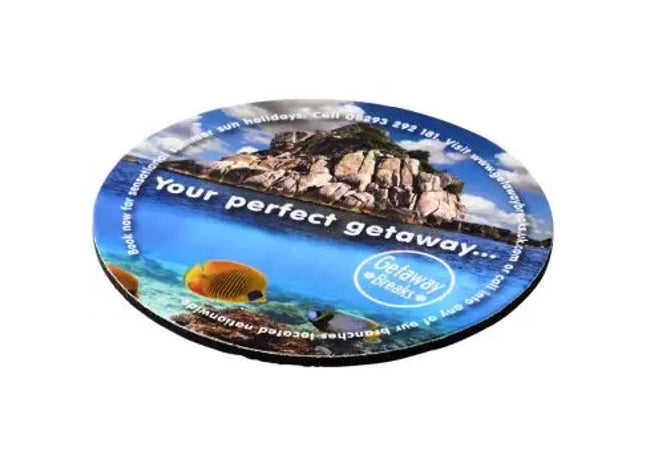 Q-Mat Runder Untersetzer - Schwarz: Stilvoll, langlebig, rutschfest, hitzebeständig, vielseitig TK Gruppe® Grosshandel 