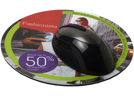 Q-Mat Rundes Mauspad - Schwarz - Stilvoll, Robust und Präzise TK Gruppe® Grosshandel 