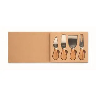 QUATTRO Holz Käsewerkzeug-Set - Elegantes Ensemble für Käsekenner TK Gruppe® Grosshandel 