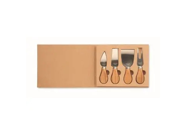QUATTRO Holz Käsewerkzeug-Set - Elegantes Ensemble für Käsekenner TK Gruppe® Grosshandel 