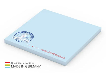 Quadratische Blaue Haftnotizen 72x72mm mit 4-Farbdruck TK Gruppe® Grosshandel 