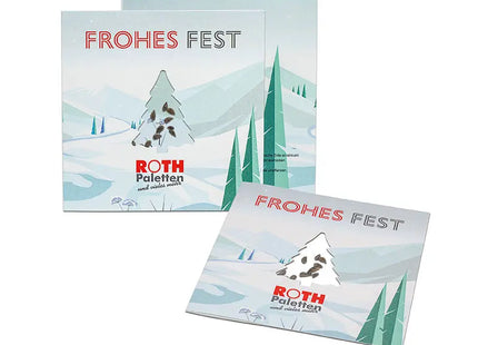 Quadratische Tannenbaum-Samen-Karte mit Sichtfenster – Natürliches Flair TK Gruppe® Grosshandel 