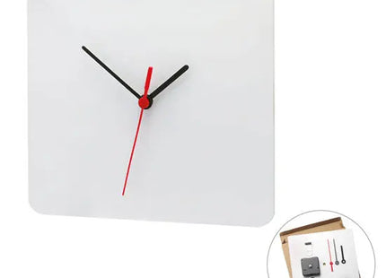 Quadratische Wanduhr - Schlichtes Weiß, Modernes Design, 25 cm TK Gruppe® Grosshandel 