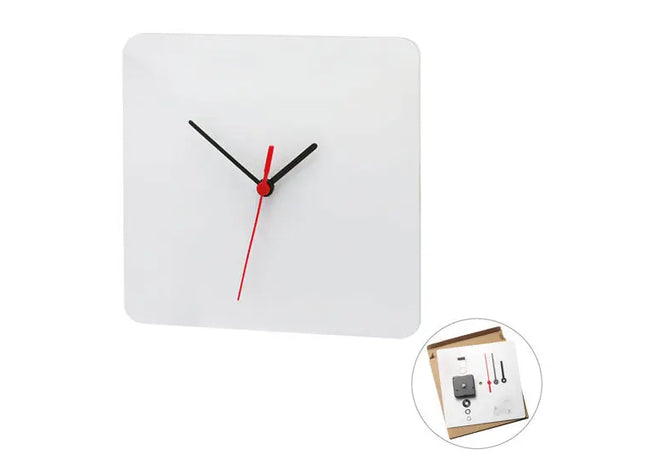 Quadratische Wanduhr - Schlichtes Weiß, Modernes Design, 25 cm TK Gruppe® Grosshandel 